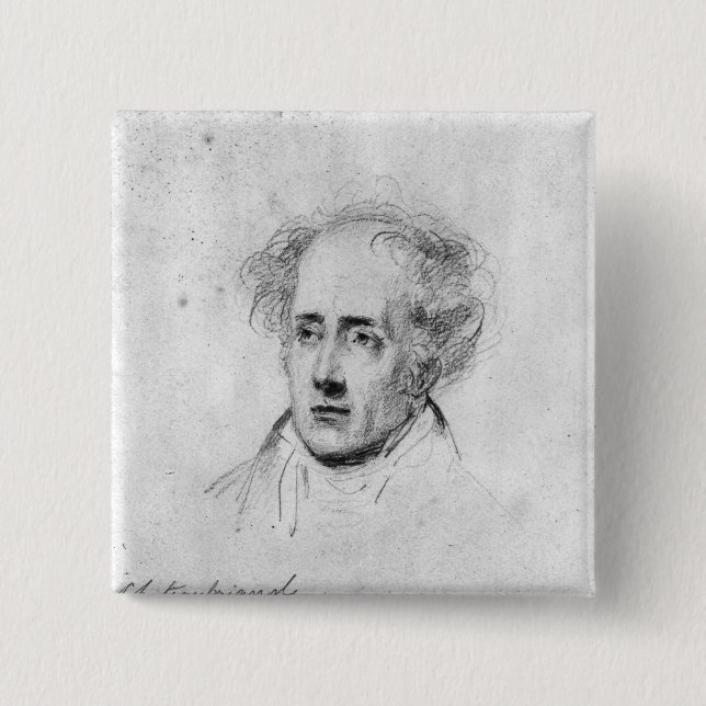 Chapa Cuadrada Retrato de Francois Rene Vicomte de (Anverso)