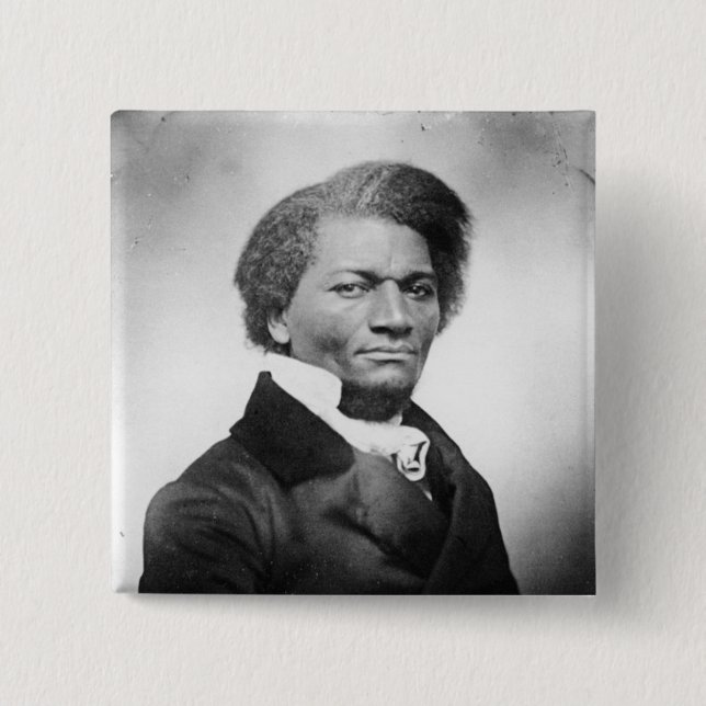 Chapa Cuadrada Retrato de Frederick Douglass ~ 1847 (Anverso)