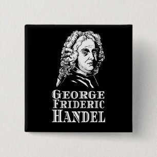 Chapa Cuadrada Retrato de George Frideric Handel
