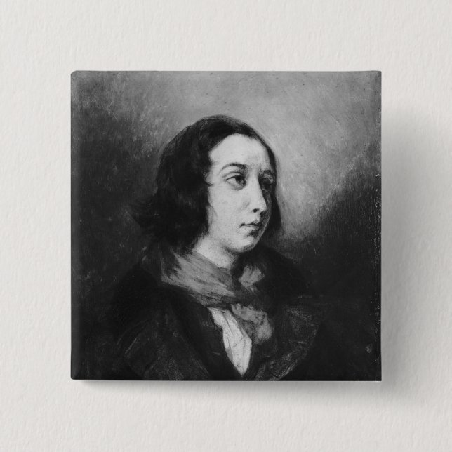 Chapa Cuadrada Retrato de George Sand, 1838 (Anverso)