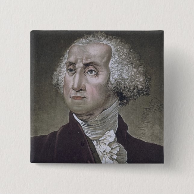 Chapa Cuadrada Retrato de George Washington, de 'Le Costume An (Anverso)