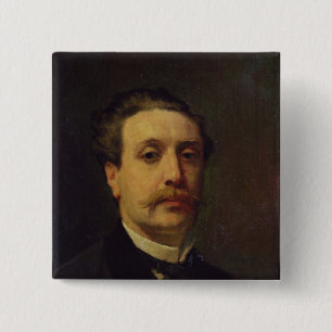 Chapa Cuadrada Retrato de Guy de Maupassant 1876