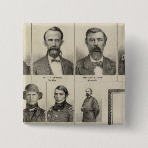 Chapa Cuadrada Retrato de hombres militares, Minnesota