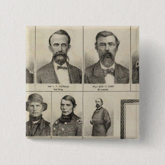 Chapa Cuadrada Retrato de hombres militares, Minnesota