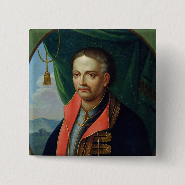 Chapa Cuadrada Retrato de Ivan Mazepa (Anverso)