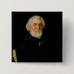 Chapa Cuadrada Retrato de Ivan S. Turgenev, 1879
