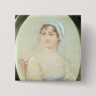 Chapa Cuadrada Retrato de Jane Austen