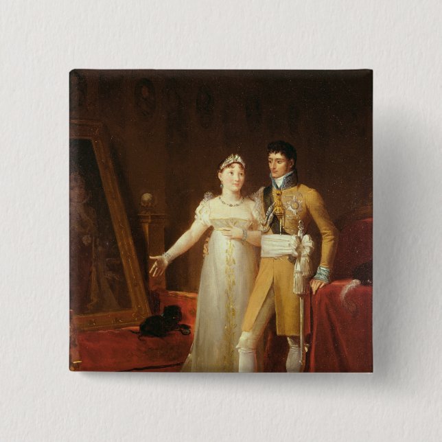Chapa Cuadrada Retrato de Jerome Bonaparte y su esposa (Anverso)