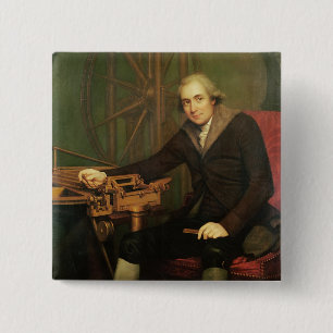 Chapa Cuadrada Retrato de Jesse Ramsden (1735-1800) (aceite en