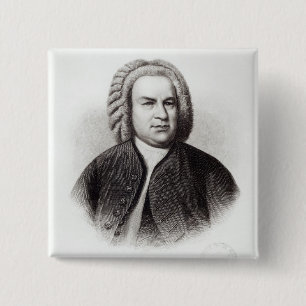 Chapa Cuadrada Retrato de Johann Sebastian Bach