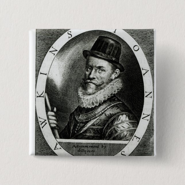 Chapa Cuadrada Retrato de Juan Hawkins (Anverso)