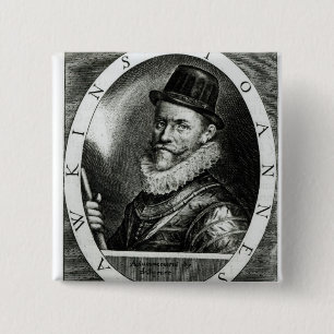 Chapa Cuadrada Retrato de Juan Hawkins