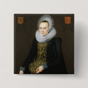 Chapa Cuadrada Retrato de Justina van Teylingen, 1616