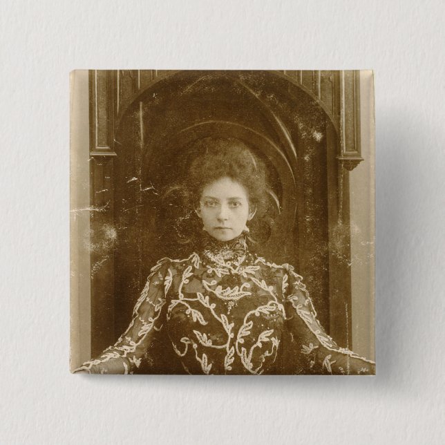 Chapa Cuadrada Retrato de la actriz Vera Komissarzhevskaya (Anverso)