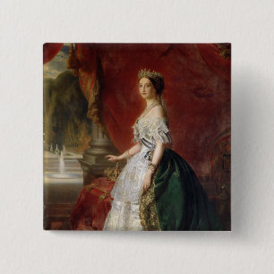 Chapa Cuadrada Retrato de la emperatriz Eugenie de Francia