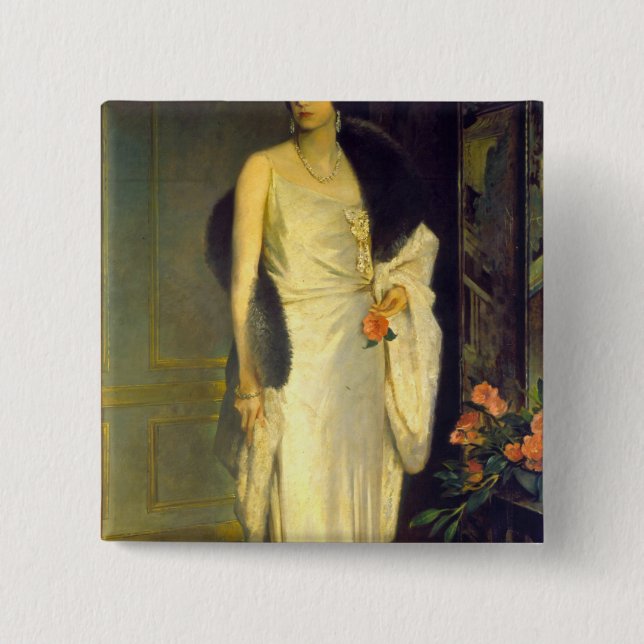 Chapa Cuadrada Retrato de Loelia, duquesa de Westminster (Anverso)