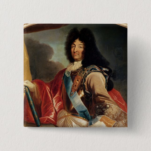 Chapa Cuadrada Retrato de Louis XIV 2 (Anverso)