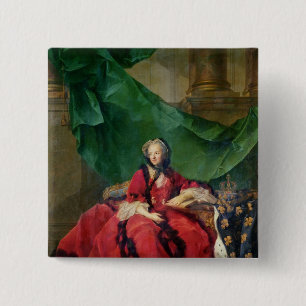 Chapa Cuadrada Retrato de Maria Leszczynska en vestido diario