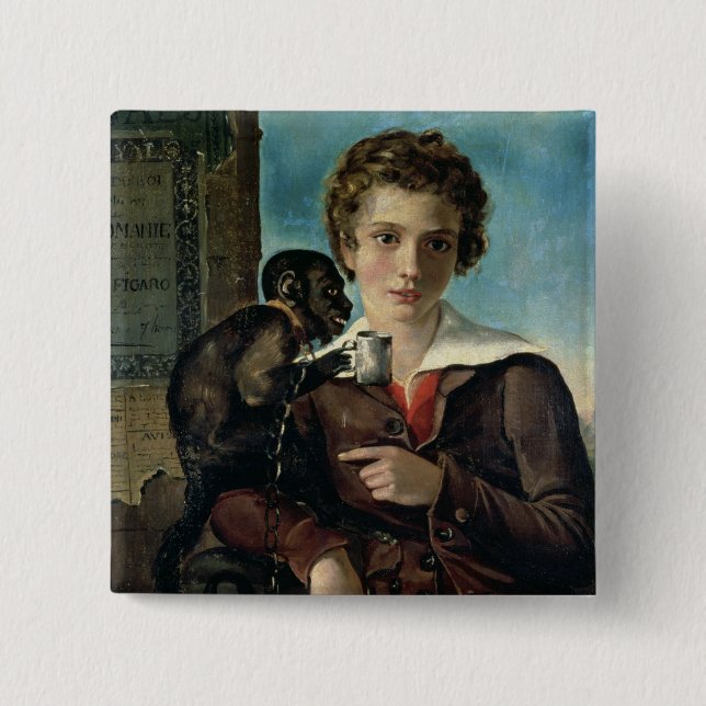 Chapa Cuadrada Retrato de Marius Petipa en ballet (Anverso)