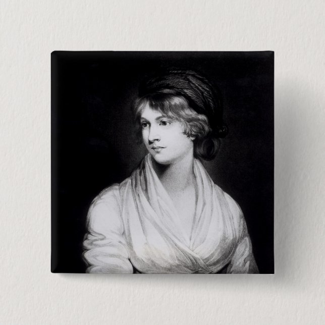 Chapa Cuadrada Retrato de Mary Wollstonecraft Godwin (Anverso)