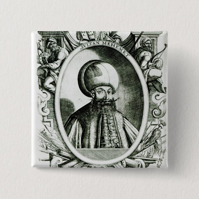 Chapa Cuadrada Retrato de Mehmet III (Anverso)
