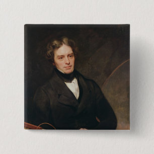 Chapa Cuadrada Retrato de Michael Faraday 1841-42