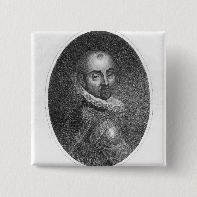 Chapa Cuadrada Retrato de Michel de Montaigne (Anverso)