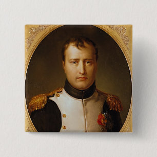 Chapa Cuadrada Retrato de Napoleon en uniforme