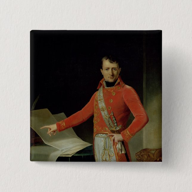 Chapa Cuadrada Retrato de Napoleon I (Anverso)