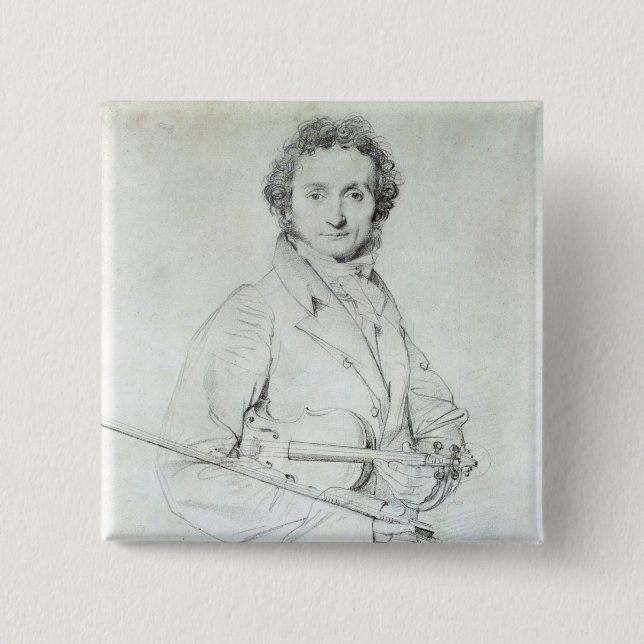 Chapa Cuadrada Retrato de Niccolo Paganini 1819 (Anverso)