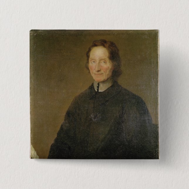 Chapa Cuadrada Retrato de Nicolás de Malebranche (Anverso)