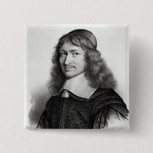 Chapa Cuadrada Retrato de Nicolás Fouquet grabado por Maurin