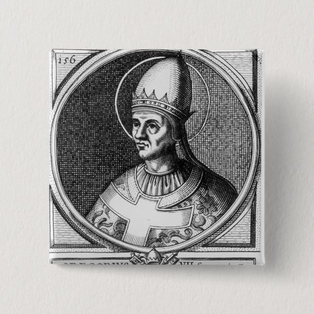 Chapa Cuadrada Retrato de papa Gregorio VII (Anverso)
