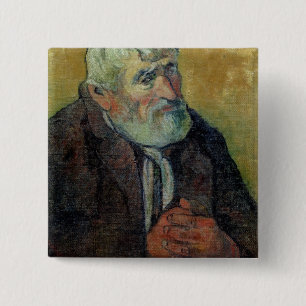 Chapa Cuadrada Retrato de Paul Gauguin el de un viejo hombre