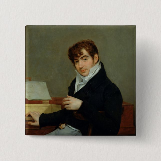 Chapa Cuadrada Retrato de Pedro Zimmermann 1808 (Anverso)