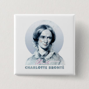 Chapa Cuadrada Retrato de pintura de Charlotte Bronte Richmond