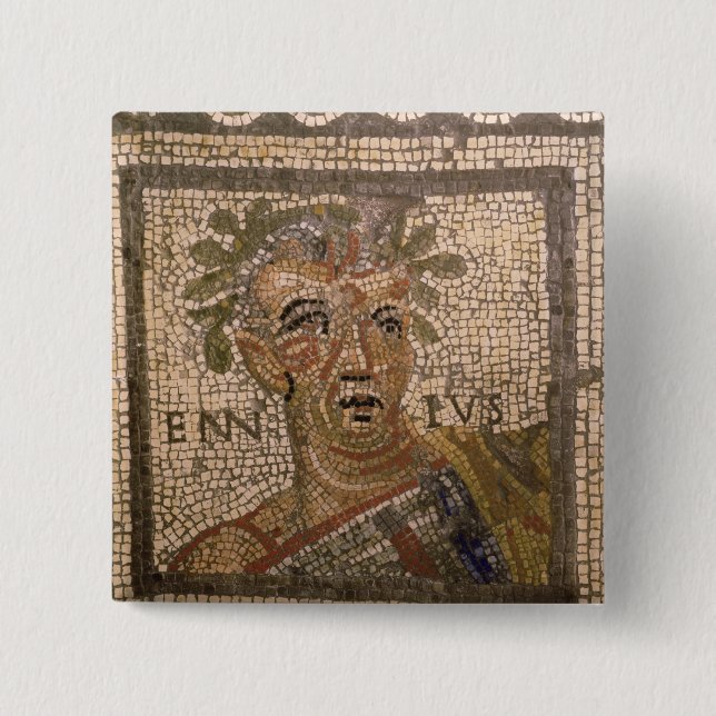 Chapa Cuadrada Retrato de Quintus Ennius (Anverso)