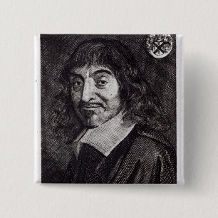Chapa Cuadrada Retrato de Rene Descartes