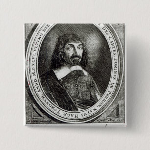 Chapa Cuadrada Retrato de Rene Descartes, 1644