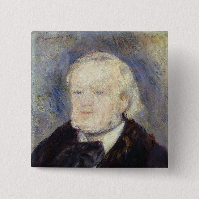 Chapa Cuadrada Retrato de Richard Wagner 1882 (Anverso)