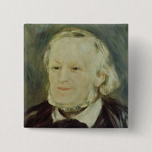 Chapa Cuadrada Retrato de Richard Wagner, 1893 (Anverso)