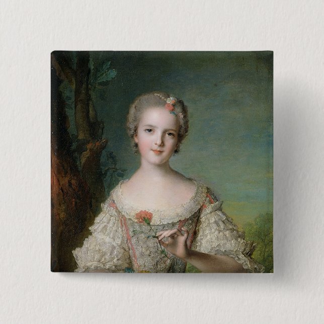 Chapa Cuadrada Retrato de señora Louise de Francia (Anverso)