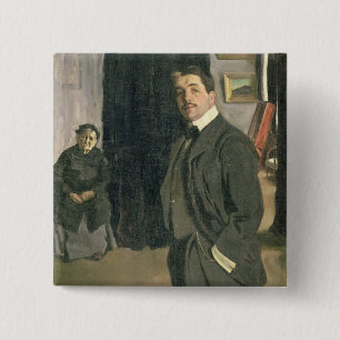Chapa Cuadrada Retrato de Sergei Pavlovich Diaghilev