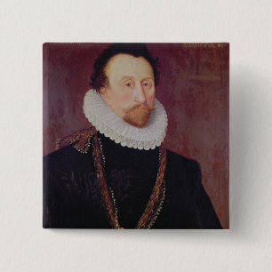 Chapa Cuadrada Retrato de sir Juan Hawkins 1581