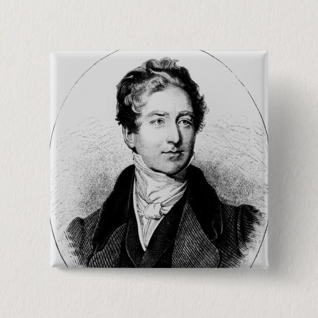 Chapa Cuadrada Retrato de sir Robert Peel (Anverso)