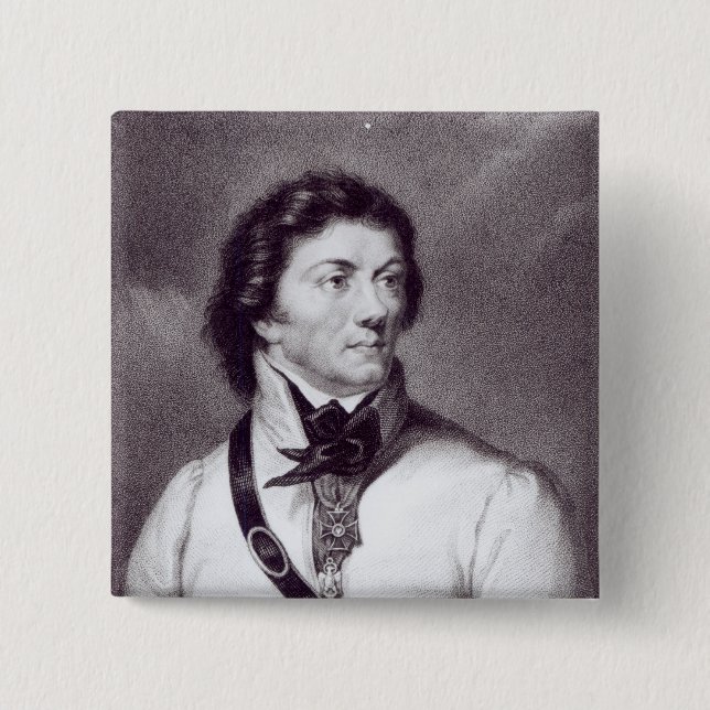 Chapa Cuadrada Retrato de Tadeusz Kosciuszko (Anverso)