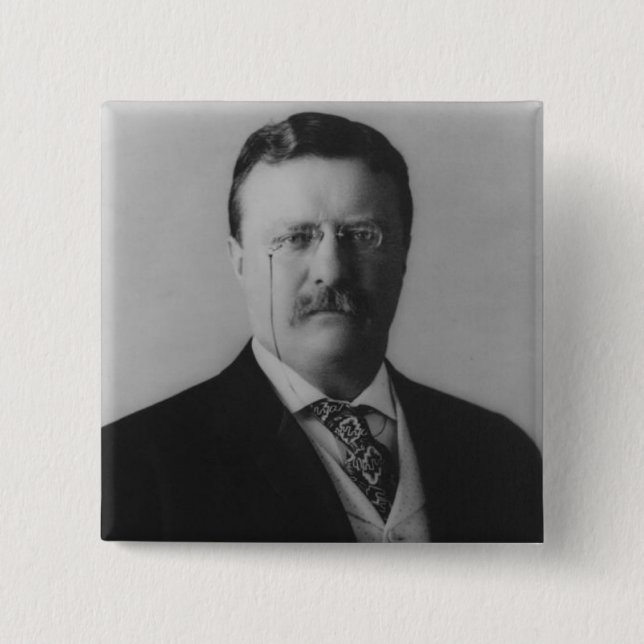 Chapa Cuadrada Retrato de Theodore Roosevelt (Anverso)