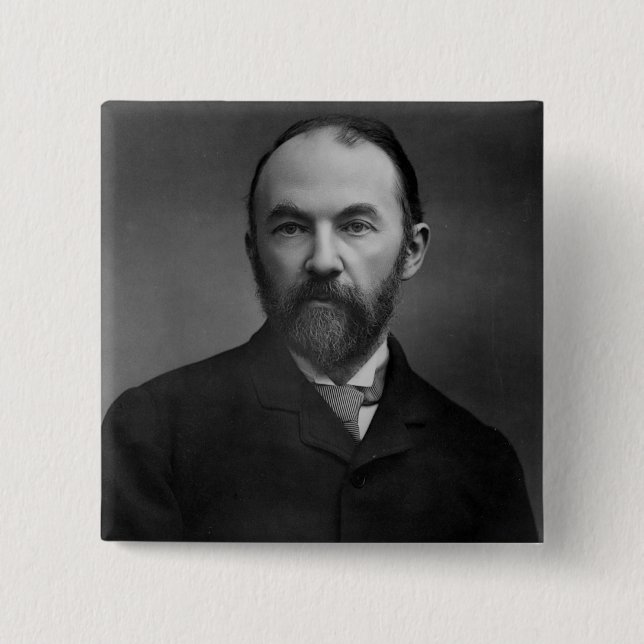 Chapa Cuadrada Retrato de Thomas Hardy (Anverso)