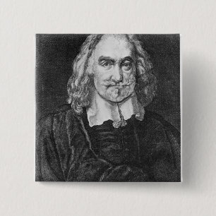 Chapa Cuadrada Retrato de Thomas Hobbes