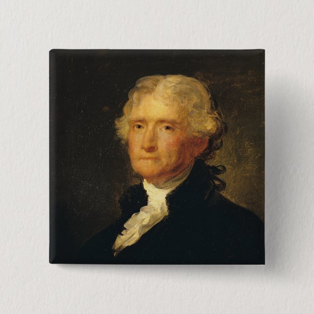 Chapa Cuadrada Retrato de Thomas Jefferson (Anverso)